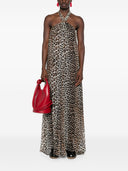 Ganni Leopard Print Halterneck Dress