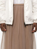Brunello Cucinelli Silk Midi Skirt