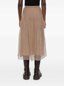 Brunello Cucinelli Silk Midi Skirt