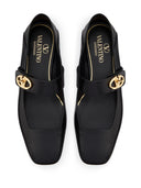 Valentino Garavani V Logo Locker Leather Ballets