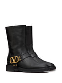 Valentino Garavani V Logo Signature Leather Boots