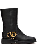 Valentino Garavani V Logo Signature Leather Boots