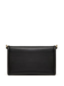 Valentino Garavani V Logo Chain Mini Leather Clutch