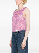 Emporio Armani Seidenverzerrte Top