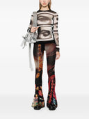 Jean Paul Gaultier Pigalle Print Flared Trousers