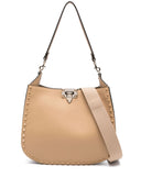 Valentino Garavani Hobo Rockstud Leather Shoulder Bag