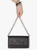 Maison Margiela fyra sömmar läderplånbok på kedjan