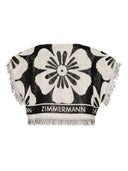 Zimmermann Logo Towelling Cropped Top