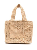 Zimmermann Floral Raffia Mini Tote Bag