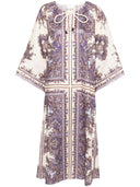 Zimmermann Paisley Print Linen Midi Dress