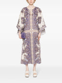 Zimmermann Paisley Print Linen Midi Dress