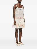 Zimmermann Floral Print Lace Trim Short Dress
