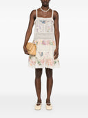 Zimmermann Floral Print Lace Trim Short Dress