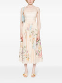 Zimmermann Floral Print Linen Midi Dress