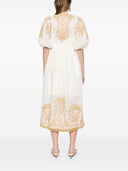 Zimmermann Embroidered Linen Midi Dress