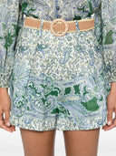 Zimmermann Paisley Print Linen Shorts