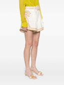 Zimmermann Embroidered Linen Shorts