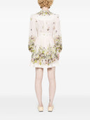 فستان قصير من الكتان بطبعات الأزهار من زيمرمان