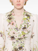 فستان قصير من الكتان بطبعات الأزهار من زيمرمان