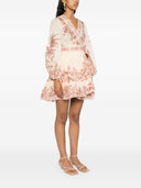 Zimmermann Floral Print Wrap Mini Dress