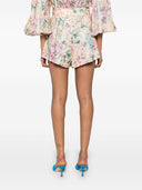 Zimmermann Floral Print Linen Shorts