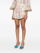 Zimmermann Floral Print Linen Shorts