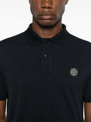 Stone Island Logo Baumwoll Poloshirt