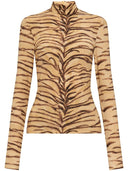 Stella Mc Cartney Tiger Print Nylon Top