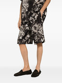 Dolce & Gabbana Flower Print Silk Shorts