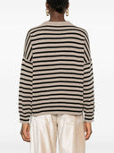 Brunello Cucinelli Striped Cashmere Blend Sweater