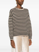 Brunello Cucinelli Striped Cashmere Blend Sweater