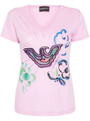Emporio Armani Cotton Blend Printed T Shirt