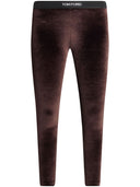 Tom Ford Logo Velvet Leggings