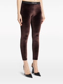 Tom Ford Logo Velvet Leggings