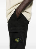 Stone Island Logo Cotton Cargo Trousers