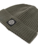 Stone Island Logo Wool Beanie