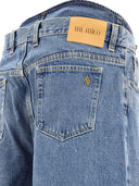 I jeans di cotone in denim a gamba larga Attico