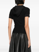 Alaia Piquet Knit Hooded Top