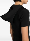 Alaia Piquet Knit Hooded Top