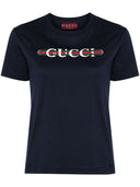 Gucci Logo Baumwoll -T -Shirt