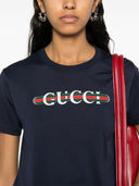Gucci Logo Baumwoll -T -Shirt