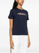 Gucci Logo Baumwoll -T -Shirt