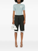 Fendi Ribbed Cotton T Shirt