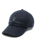 Brunello Cucinelli Logo Wolle Baseballkappe