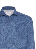 Brunello Cucinelli Slim Fit Cotton Shirt With Paisley Print