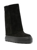 Bottes en cuir en daim à double face casadei