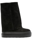Bottes en cuir en daim à double face casadei