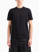 Emporio Armani Allover Logo Cotton T Shirt