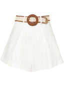 Zimmermann Belted Linen Shorts