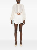 Zimmermann Belted Linen Shorts